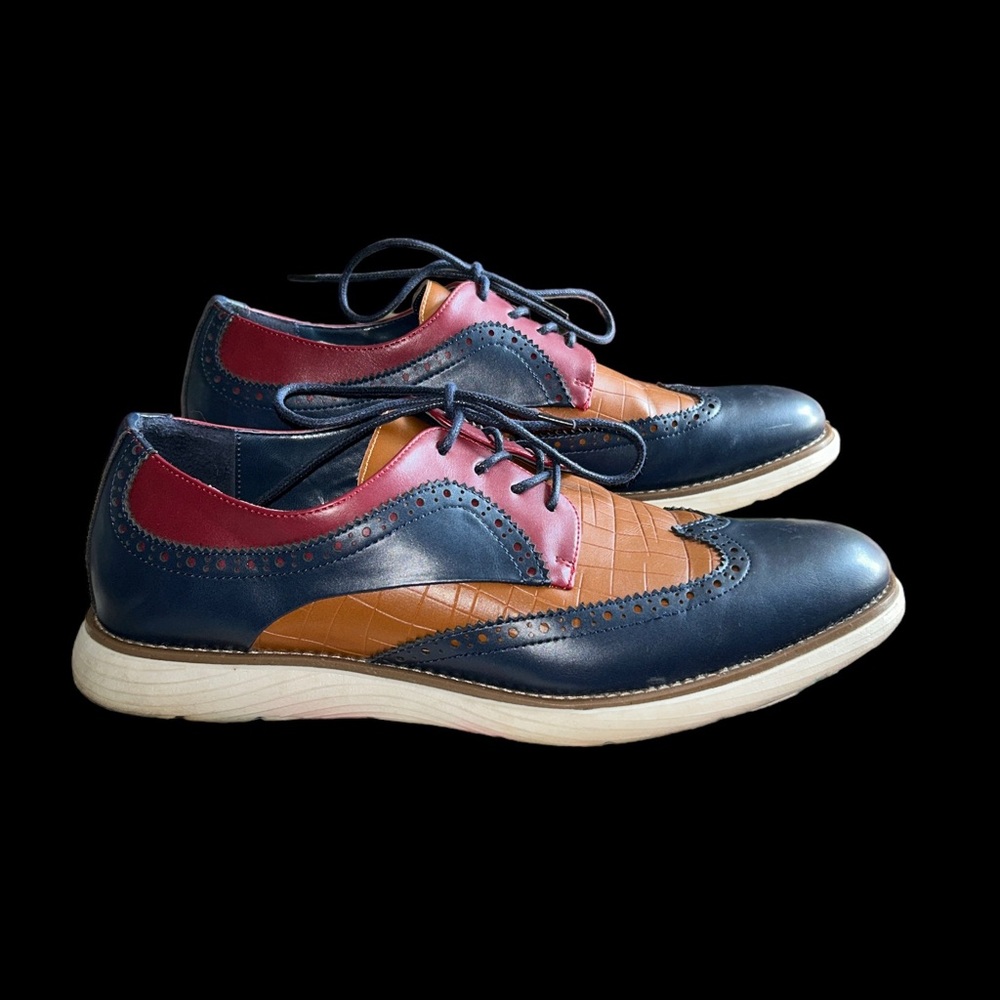 Meijiana Wingtip Oxford Tie Leather Shoes Mens Size 9